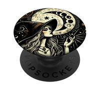 Tarocchi mistici della strega della natura pagana per il cercatore di magia PopSockets PopGrip Adesivo