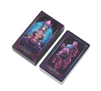Tarocchi Oracle Cards, 78 carte ispirate al neon Oracle, versione inglese, gioco di predizione della , ideali per vacanze, famiglia, feste, guida spirituale, divinazione, intrattenimento