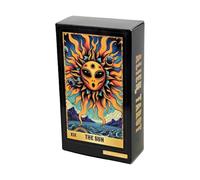 Tarocchi, Oracle Deck, set di 78 carte Novice Edition, Alien Art Vivid Symbols, manuale nitido, design desktop compatto la divinazione sessuale, notte di gioco per adulti