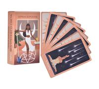 Tarocchi per principianti Deck - Card Oracle Set per illustrazioni mistiche, divinazione e astrologia carte portatili con guida spirituale di meditazione, lettura della per cartoncino robusto,