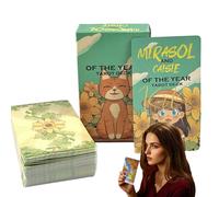Tarocchi per principianti, mazzo di tarocchi, carte dei tarocchi con significati su di loro, 78 carte Oracle Deck Pocket Size con Anno Theme Spirit e guida di affermazione per lettura avventura