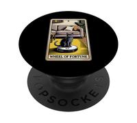 Tarocchi Ruota Della Fortuna Gatto Su Robot Aspirapolvere Gatto PopSockets PopGrip Adesivo