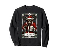 Tarocchi Toro Retro Gotico Natale Zodiaco Astrologia Felpa
