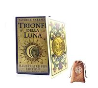 Tarocchi Trionfi della Luna con Guida,Trionfi della Luna Tarot,with Bag,12X7 Family Game