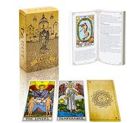 Tarocco Carte deck 78 tarocchi con guida per principianti ed esperti, tarocchi classici, durevoli, dimensioni standard 12,1 x 7 cm, gioco di previsioni