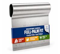 Tarocco per impasti & Tagliapasta in Acciaio Inox - Spatola Multiuso con Scala Graduata per Pane, Pizza e Dolci - Raschietto per Piastra Antiruggine, Lavabile in Lavastoviglie