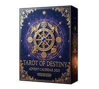 Tarot Advents, 2D Acrylic Figure Ornaments Calendar, Compact Design Mystical Ornament, 24 Pieces Tarot Characters Countdown Calendar 2025 for Home, Parties, Car Interior, 10.24x7.09x1.18 Inches