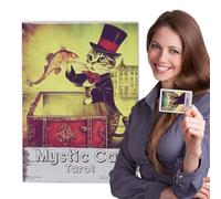 TAROT CARD -78pcs Completa Tarocchi originale Mazzo | Tarot di gatti mistici | Mystic Cat Taroct Table Game Cards | TAROT CARD DECK PER IL PROFETTIVI PROFESSIONI DIVINATURA LETTURA