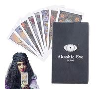 Tarot Card Deck, Entertainment Oracle Set, Eye Theme Board Game with 79 Card Fortune Reading Design, Home Use Set, Travel Game Kit, Tarot Deck for Family Party Holiday Gathering Meditation Fun