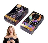 Tarot Card Deck, Oracle Divination Set, 78-Piece Fate Reading Cards, Portable Board Game Style, Mystical Entertainment Tool, Ideal for Party, Holiday, Gathering, Spiritual Use