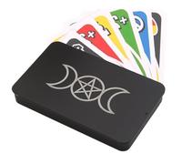 Tarot Card Holder, Iron Deck Organizer, Lightweight Storage Box, Tabletop Display Stand, Card Container for Traveling, Indoor, Outdoor, Family, Gathering, Picnic, Game