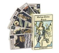 Tarot Cards, 48 Piece Beginner Oracle Tarot Deck, 3.94x2.36 Inches Portable Divination Board Game for Meditation, Spiritual Practice, Self Reflection and Personal Readings, Parties, Family Gatherings