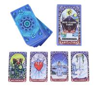 Tarot Cards Deck - Beginner Fortune Reading Set for Personal Insight | 78 Piece Illustrated Card Collection with Meaning Guide Symbols, Divination Meditation Reflection Entertainment Game for Adults