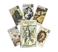Tarot Cards, Oracle Deck Divination Card, 48 Pieces Beginners Tarot Set, Portable Spiritual Guidance Tool Meditation Practice, Intuitive Board Game for Family Friends Personal Use Gatherings