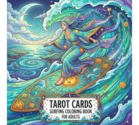Tarot Cards Surfing Coloring Book for Adults