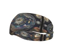 Tarot Compass Print Versatile Sports Headband - Stretchy Moisture Wicking Headband for Yoga Fitness