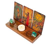 Tarot Deck Holder - Wooden Meditation Organizer With Moon Phase Design