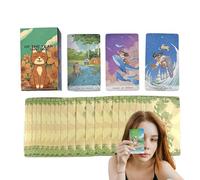 Tarot Deck Learning Set, 78 Card Oracle Pack, Pocket Size Spirit Theme Reading Cards with Astrology Affirmation Design, Home Use Set, Travel Reading Kit, Tarot Deck for Adventure Fortune Guidance