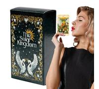 Tarot Oracle Cards Deck - 78-Cards The Solar Kingdom Tarot Set For Beginners Adults, Psychological Oracle Deck With Vibrant Imagery For Future And Past Insight, Spiritual Guidance Tools For Home