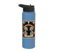 Tarot Skeleton Lesbian Pride LGBTQ Equal Rights Transgender Stainless Steel Insulated Water Bottle