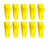 Tarp Clips Set, Lock Grip Fasteners, Green & Yellow, Adjustable Canopy Holders, Heavy Duty Clip Kit, Outdoor Fabric Grips, Camping Patio Beach Use, Backyard Fishing Picnic Garden