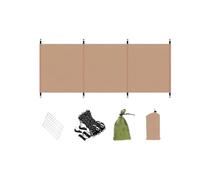 Tarp Impermeabile Anti Sabbia per Cucinare All'aperto | Oxford 210D per robusto, blocca per vento e sabbia, ideale per accendere fuochi, include 8 picchetti(yellow（no pole）)