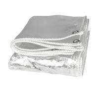 Tarp senza fuoristrada chiari con occhielli, telaio impermeabile teloni trasparenti esterni in PVC Vorkeoproof lacrimogeni per il giardino, gazebo Trasparente 1 * 4m