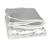 Tarp trasparente con tegole, telo in vinile trasparente, teli limpidi impermeabile, impermeabile per la lacrima addensato per patio, campeggio, esterno serra Trasparente 2 * 5m