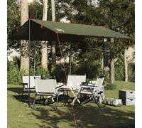 Tarp verde oliva, 306 x 306 cm, impermeabile, antivento, con occhielli per campeggio, baldacchino e telo da pavimento, facile da trasportare, pieghevole in borsa per il trasporto