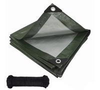 Tarpaulin - Telone di copertura impermeabile, 2 m x 2 m, con occhielli, 120 g/m², in polietilene, resistente alle intemperie, alla polvere, agli strappi, per mobili da giardino in legno, auto, barca,