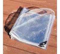 Tarpaulin trasparente impermeabile,Telone vetro morbido occhiellato,2x3m,3x6m,1.5x4m Copertura Antipioggia all'aperto,Per giardino,campeggio,deposito,Anti-invecchiamento