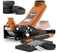 Tarpofix® Cric Idraulico per Auto 3t (75-505mm) | Sollevatore Auto Professionale con Doppio Cilindro | Ideale per SUV & Veicoli Ribassati