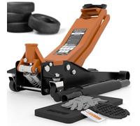 Tarpofix® Cric Idraulico per Auto 3t (85-475mm) | Sollevatore Auto Professionale con Doppio Cilindro | Ideale per SUV & Veicoli Ribassati