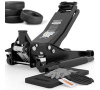 Tarpofix® Cric Idraulico per Auto 3t (85-475mm) | Sollevatore Auto Professionale con Doppio Cilindro | Ideale per SUV & Veicoli Ribassati