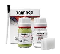 Tarrago | Kit 25 ml di colorante auto-lucido | Tintura autolucidante per scarpe, accessori e primer | Copre sfregamenti e calzature Spinaci Verdi (32)
