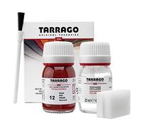 Tarrago | Kit Colorante Colorante Self Shine 25 ml | Prep per cambio colore ad asciugatura rapida + tintura per pelle e tela per tingere scarpe e accessori | Ripara e proteggi le calzature (rosso 12)