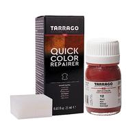 Tarrago | Quick Color 25 ml | Tintura per scarpe in pelle, pelle liscia e tela e accessori | Macchia ad asciugatura rapida che ripara e protegge le calzature da piccoli segni (rosso 12)