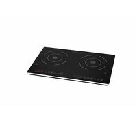 Tarrington House Doppia Piastra a Induzione DIC3440ABS, Piano in Vetroceramica, 3400 W, 2 Pannelli di Controllo, Temperatura max. 240°C, Rilevamento Automatico della Padella, Display LED, Timer