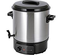Tarrington House Macchina per conserve elettrica PB27S, acciaio inox/plastica, 1800 W, 20 L, con bollitore e rubinetto, termostato, argento/nero