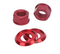 TARSHYRY 2 Pezzi M10x1.0 Dadi del della Bicicletta per Strada, Montagna, Bici a Scatto Fisso Dadi di Bloccaggio dell'asse della Ruota Riparazione Bici Manutenzione Parti di Ricambio (Rosso)