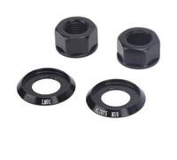 TARSHYRY 2 Pezzi M10x1.0 Dadi del della Bicicletta per Strada, Montagna, Bici a Scatto Fisso Dadi di Bloccaggio dell'asse della Ruota Riparazione Bici Manutenzione Parti di Ricambio (Black)