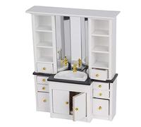 TARSHYRY Bambola da Bambola, 1 a 12 Mobili per Bambole in Legno Eccellente Decorazione Mobili per la Casa delle Bambole in Legno per Decorazione della Cucina del Bagno (WHITE)