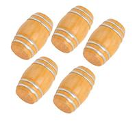 TARSHYRY Barilotto, Mini Cose in Legno Barile con Simulazione Vintage 1:12 Bambola di Vino Modello 5 Pezzi in Legno in Barile per gli Accessori per la Casa delle Bambole