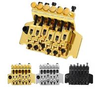 TARSHYRY Bridge Tremolo, Parti di Chitarra Elettrica Dispositivo Stabilizzatore a Molla a Dondolo a Doppia Molla con Bridge per Chitarra Elettrica per per (GOLD)