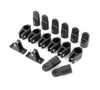 TARSHYRY Cerniera per Ponte della Barca Ganascia Scorrevole Tappo Terminale in Nylon Set di Raccordi in Nylon Resistente Leggero per Tubi da 22 Mm Accessori Hardware Marino Nero.