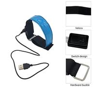 TARSHYRY Cinturini di Sicurezza Ricaricabili USB da 4 Pezzi LED, Bracciali Riflettenti Regolabili per Jogging Notturno, Corsa, Ciclismo e Sport all'aria Aperta (#1)