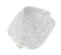 TARSHYRY Copripiatto Trasparente Impilabile Isolante Copri Avanzi di Verdure Coperture per Alimenti per Tavolo da Plastica (1 strato)