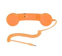 TARSHYRY Cornetta Telefonica Vintage retrò USB C a Prova di Radiazioni con Presa da 3,5 Mm per Smartphone, per Ufficio e Uso Domestico, Materiale ABS (ORANGE)