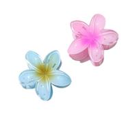 TARSHYRY di Fiori Hawaiani Artigliate Petali Acrilici per Capelli Morsetti Vibranti Colorati Design Sicuro per le Donne Ragazze a Cavallo Coda di Cavallo (A: Rosso + giallo + viola)