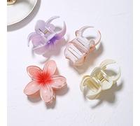 TARSHYRY di Fiori Hawaiani Artigliate Petali Acrilici per Capelli Morsetti Vibranti Colorati Design Sicuro per le Donne Ragazze a Cavallo Coda di Cavallo (C: rosso + giallo + viola + arancione +